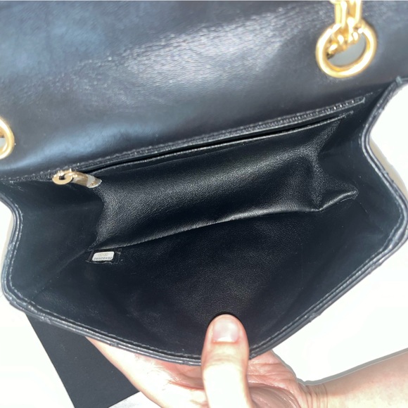 SOLD Authentic Chanel 2.55 Classic Mini Flap Bag Crossbody Aged Calfskin GHW - Picture 12 of 16